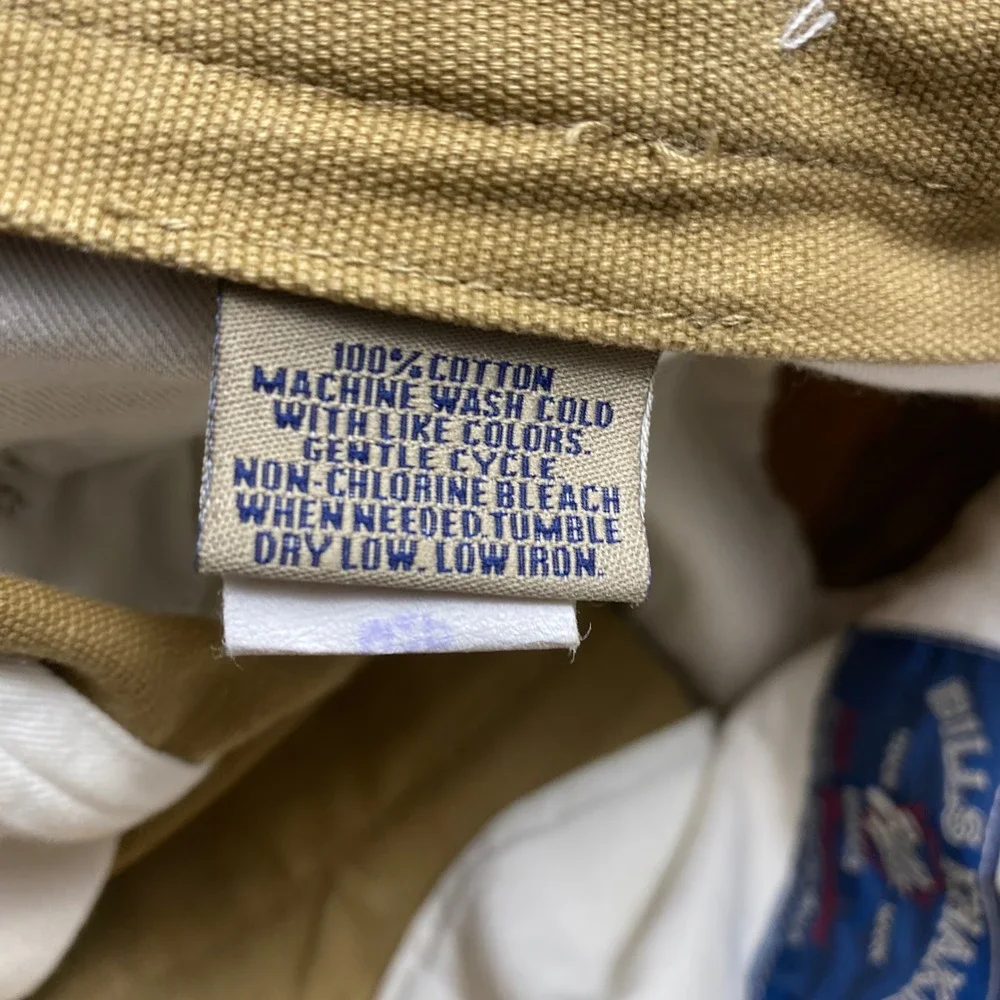 Bills Khakis M1 Pleated Trousers Mens 34 Tan Cotton Canvas Made in USA Pants